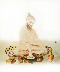 Indischer Missionar beim Essen, 1688